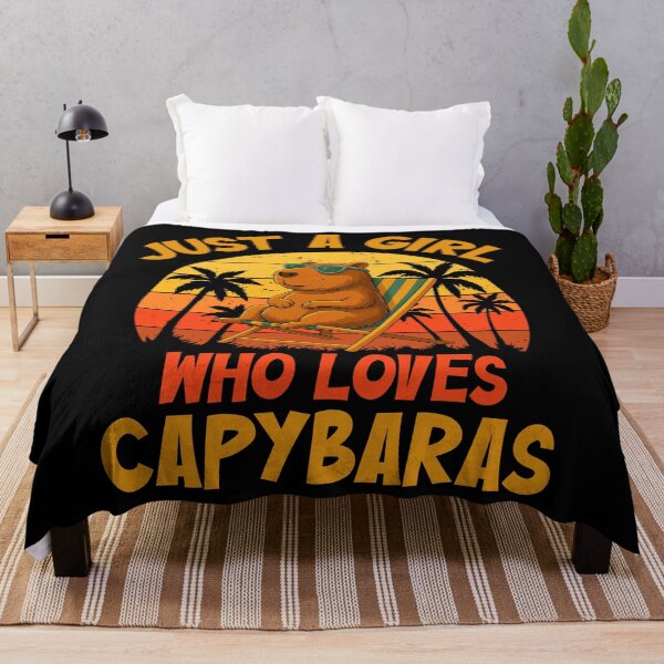 Item preview, Beach Capybara Sticker – Retro Just a Girl Who Loves Capybaras designed and sold by TinaMDedrick.