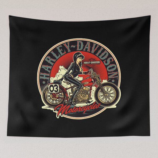 Item preview, Pin-Up Girl on Classic Motorcycle Retro Art designed and sold by ringinwingit.