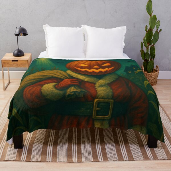 Item preview, Headless Horseman Santa: UFO Christmas Night Gothic Halloween Holiday Art designed and sold by TheHorsemanRidesAgain.