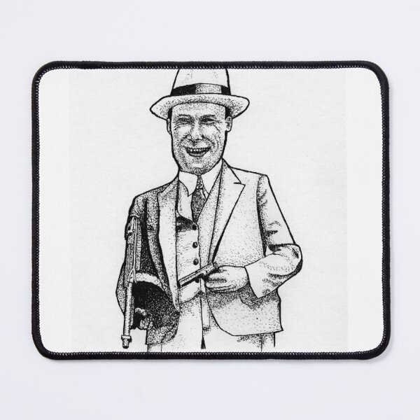 Item preview, John Dillinger Stippling Portrait | 1930s True Crime Ink Art designed and sold by wbhny.