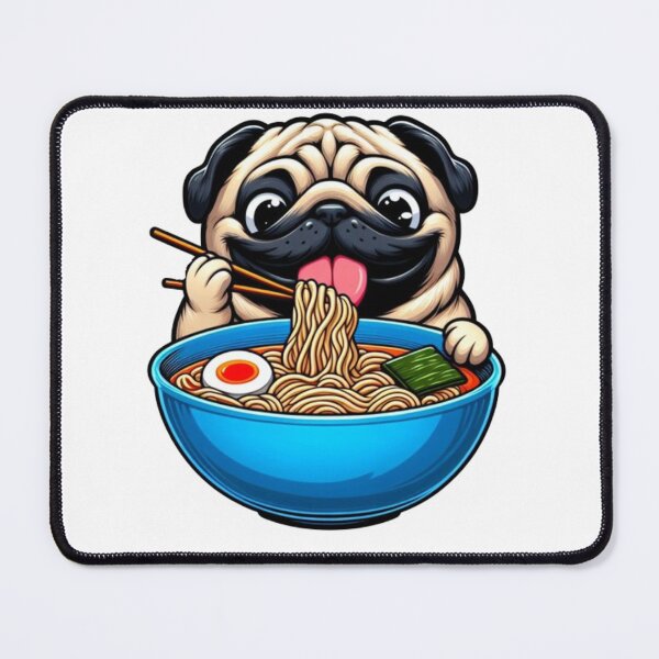 Item preview, Pug Eating Ramen designed and sold by SellingWSarah17.