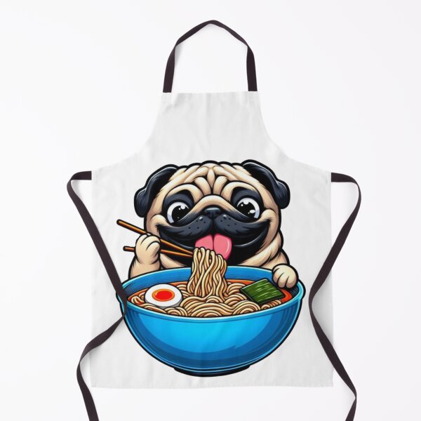 Item preview, Pug Eating Ramen designed and sold by SellingWSarah17.