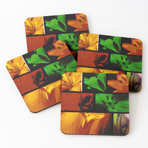 Item preview, Vibrant abstract flowers collage pop  designed and sold by LunatikPark.