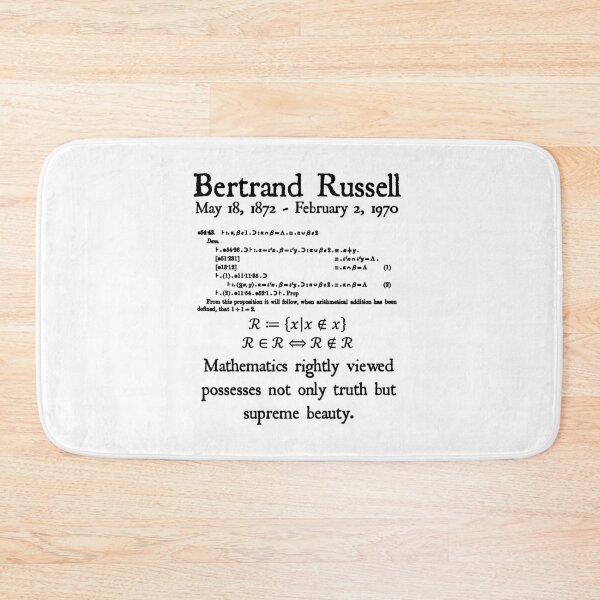 Item preview, Nerdy Vintage Bertrand Russell Mathematics Rightly Viewed Possesses Not Only Truth But Supreme Beauty Math Science Teacher Black Text designed and sold by MathWare MathClips.