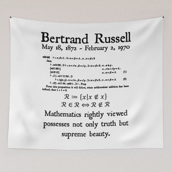 Item preview, Nerdy Vintage Bertrand Russell Mathematics Rightly Viewed Possesses Not Only Truth But Supreme Beauty Math Science Teacher Black Text designed and sold by MathWare MathClips.
