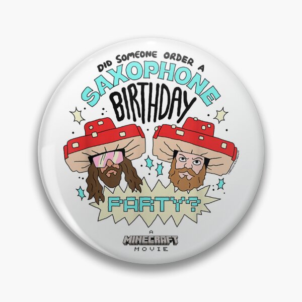 Item preview, Minecraft Mushroom Party – Funny Saxophone Birthday Art designed and sold by Rachel Francis6.
