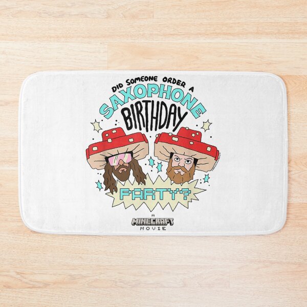 Item preview, Minecraft Mushroom Party – Funny Saxophone Birthday Art designed and sold by Rachel Francis6.