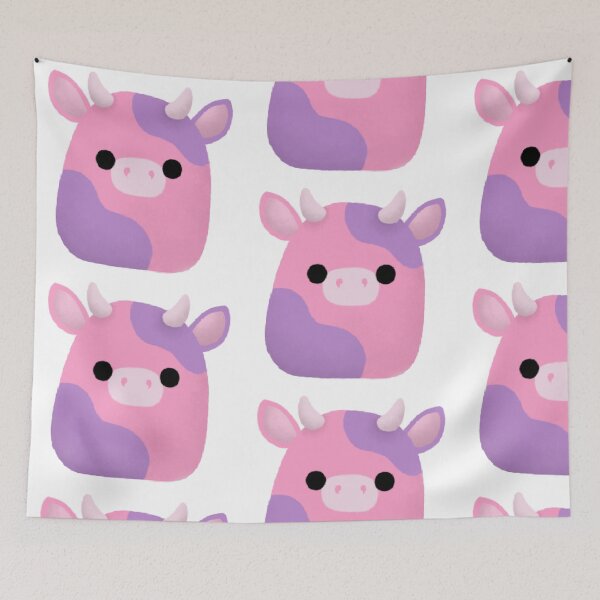 Item preview, Pink & Purple Cow Pillow designed and sold by VelvetFungi.