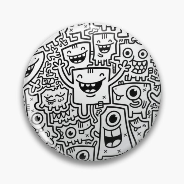 Item preview, Patrón de Monstruos Felices Doodle: Año 2025 designed and sold by bsbd-action.