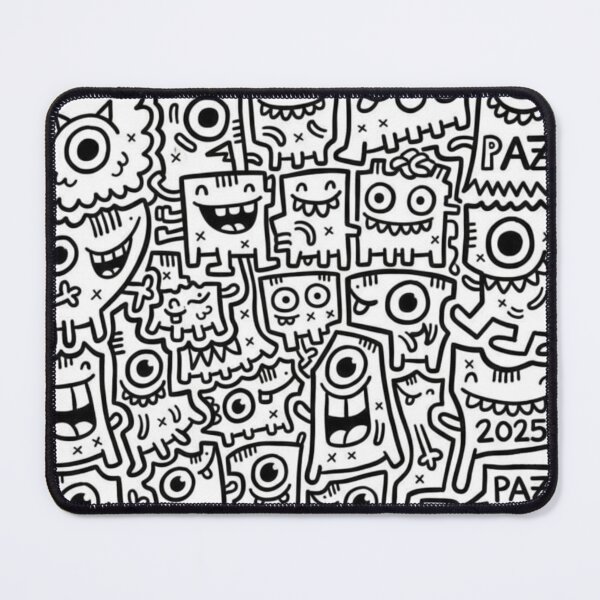 Item preview, Patrón de Monstruos Doodle: Paz 2025 designed and sold by bsbd-action.