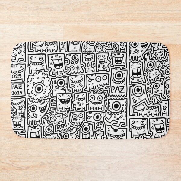 Item preview, Patrón de Monstruos Doodle: Paz 2025 designed and sold by bsbd-action.