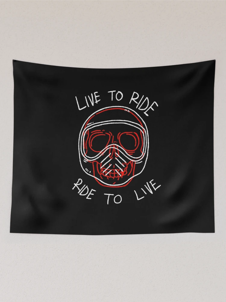 Thumbnail 2 of 3, Tapestry, High-Octane Racer Fiery Skull Intimidator Design designed and sold by Childish by Design.