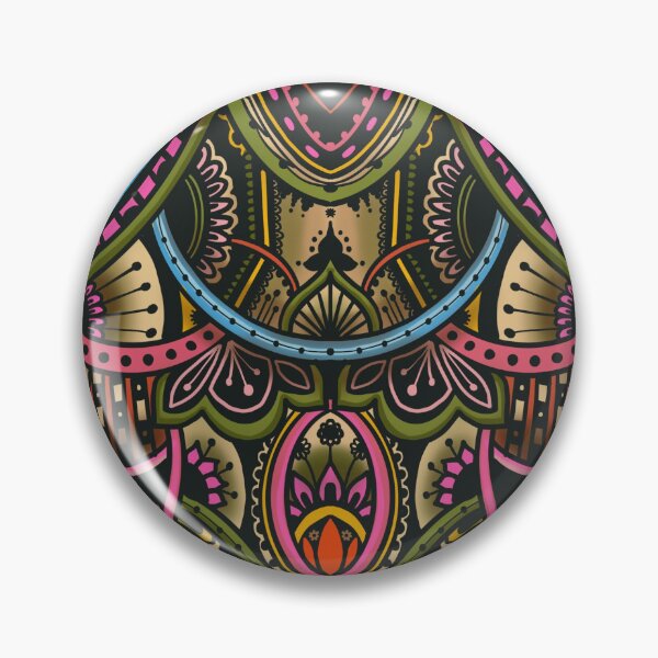 Item preview, Henna pattern in jewel tones - symmetry designed and sold by rose-michele.