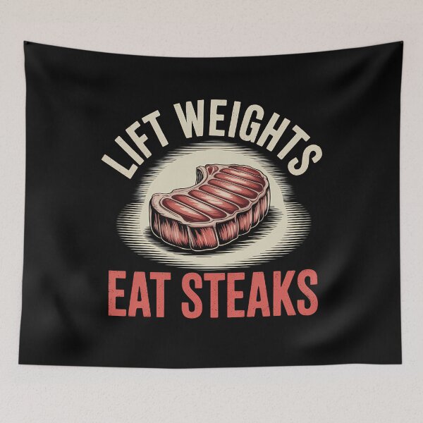 Item preview, Lift Weights Eat Steaks designed and sold by PunkNation-Arts.