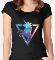 Galaxy Unicorn Women's Fitted Scoop T-Shirt