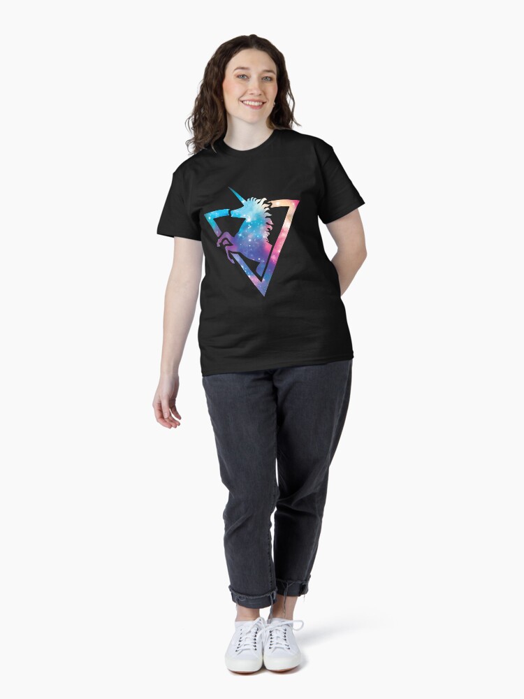 Thumbnail 4 of 7, Classic T-Shirt, Galaxy Unicorn designed and sold by retkikosmos.