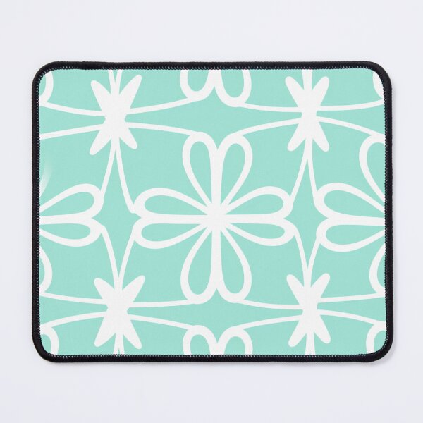Item preview, Aqua Floral Tile  designed and sold by CraftedHome.