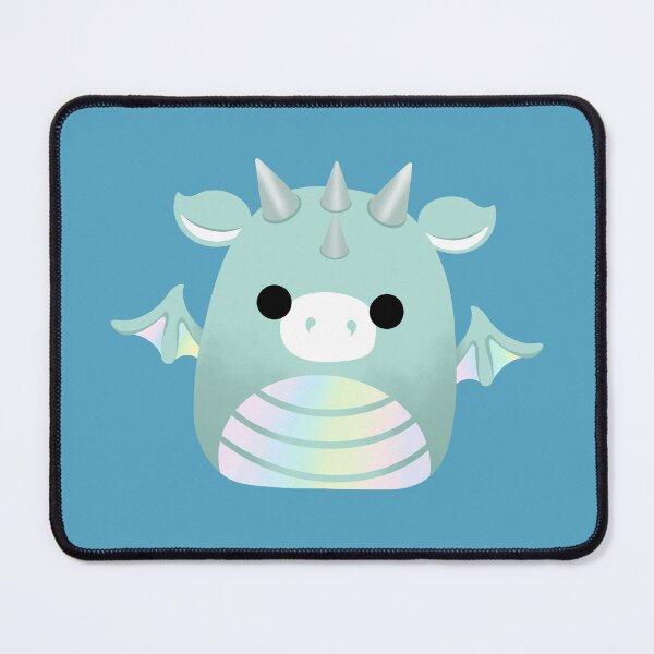 Item preview, Teal & Rainbow Dragon Pillow designed and sold by VelvetFungi.