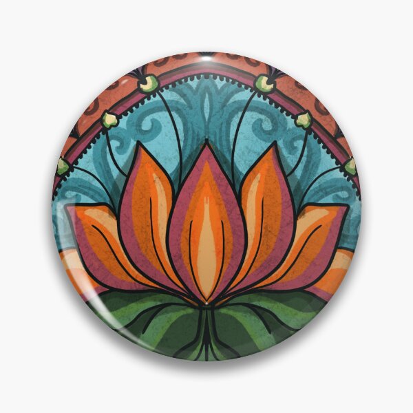 Item preview, Henna inspired lotus pattern | muted colors designed and sold by rose-michele.