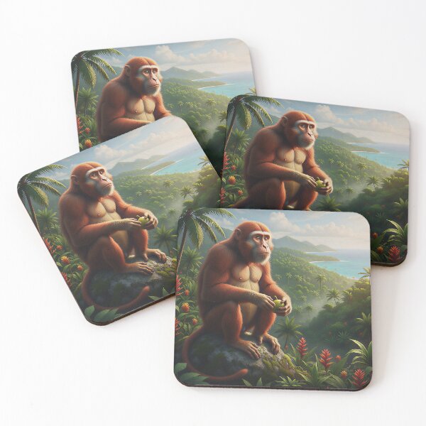 Item preview, Tropical Monkey Dream – Jungle Cliff Artwork designed and sold by VoidBloom Studio.