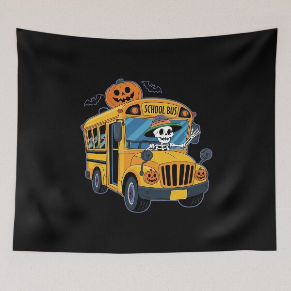 Item preview, Halloween Skeleton School Bus Driver  designed and sold by MathisBellanger.