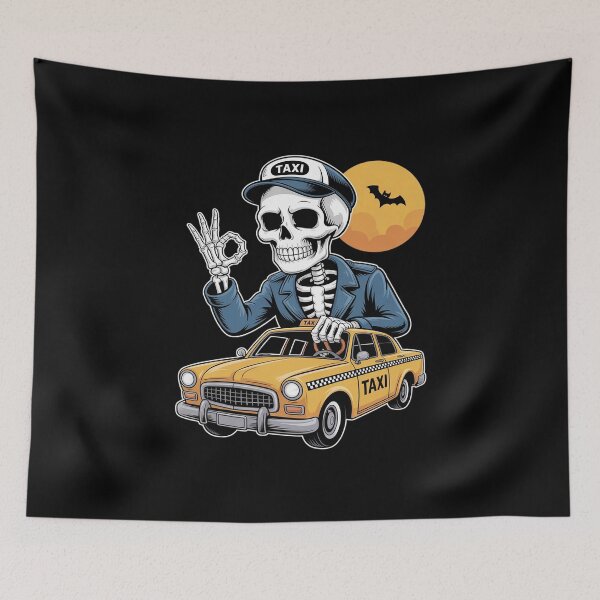 Item preview, Halloween Skeleton Taxi Driver  designed and sold by MathisBellanger.