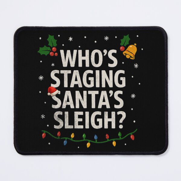 Item preview, Who’s Staging Santa’s Sleigh? Funny Drag Racing Christmas designed and sold by CarantinedChaos.
