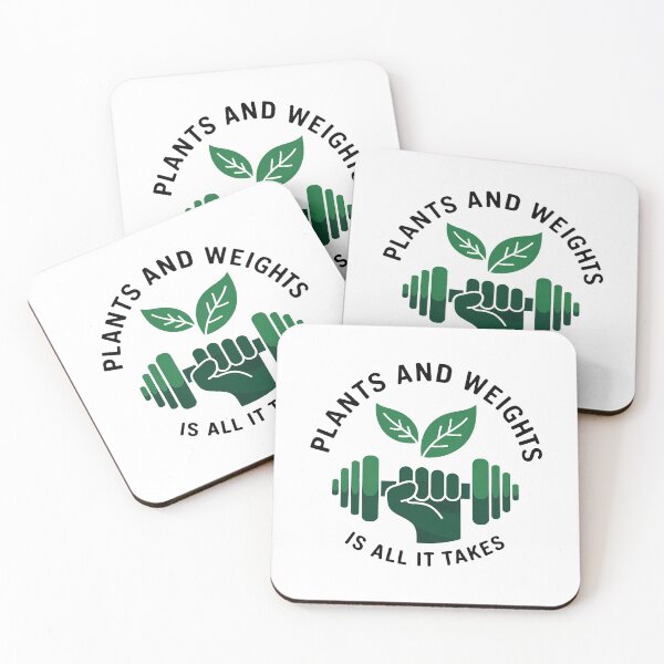 Item preview, Plants And Weights That's All It Takes Vegan Fitness designed and sold by PunkNation-Arts.
