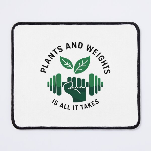 Item preview, Plants And Weights That's All It Takes Vegan Fitness designed and sold by PunkNation-Arts.