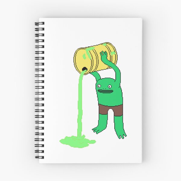 Item preview, Mr. Frog dumping radioactive waste - Smiling Friends Pixel Art designed and sold by MaddieMade.