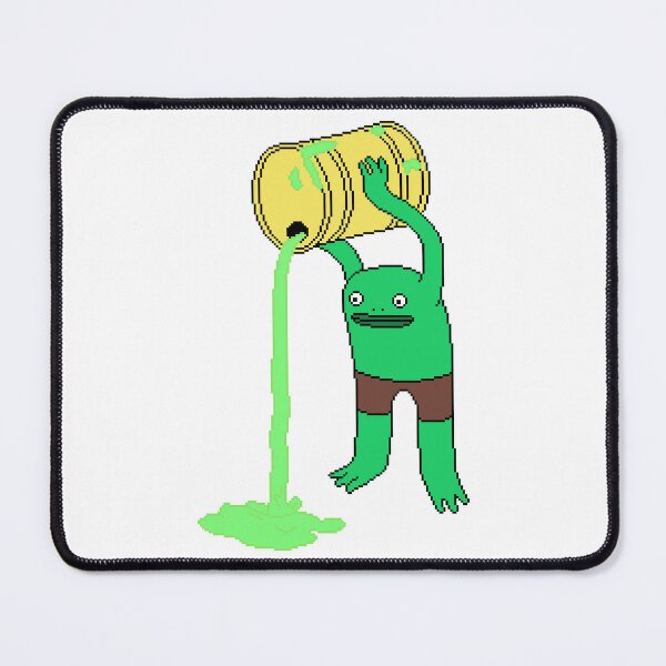 Item preview, Mr. Frog dumping radioactive waste - Smiling Friends Pixel Art designed and sold by MaddieMade.