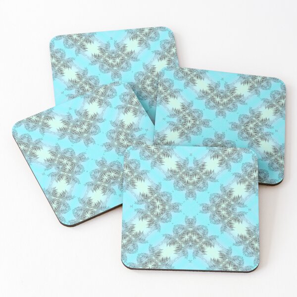 Item preview, Gently blue bright ornament pattern for wallpaper designed and sold by fuzzyfox.