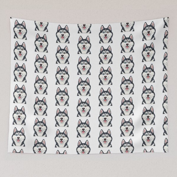 Item preview, Siberian Husky with two colored eyes designed and sold by The Cozy Cauldron.