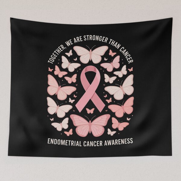 Item preview, Endometrial Cancer Awareness Peach Ribbon  designed and sold by Moon-Ape.