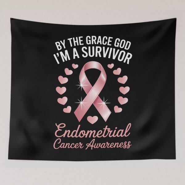 Item preview, Endometrial Cancer Awareness Peach Ribbon  designed and sold by Moon-Ape.