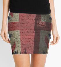 London-Typography Mini Skirt