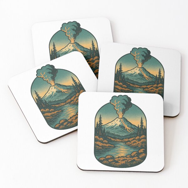 Item preview, retro volcano adventure emblem designed and sold by Hanyguanstore.