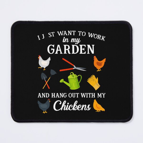 Item preview, work in my garden hangout with my chickens designed and sold by HellD3vil-Art.
