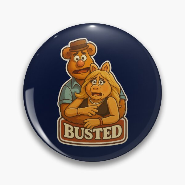 Item preview, Busted – Awkward Puppet Couple Kisscam Moment designed and sold by ernestinamurray.