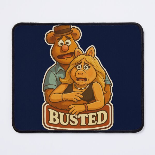 Item preview, Busted – Awkward Puppet Couple Kisscam Moment designed and sold by ernestinamurray.