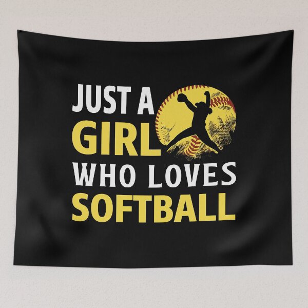 Item preview, Just A Girl Who Loves Softball - Pitcher Silhouette Design designed and sold by LarryMBrown.