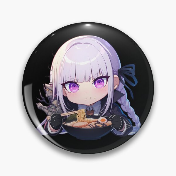 Item preview, Kyoko Kirigiri Danganronpa Anime Kawaii Chibi Ramen Cute Noodles designed and sold by Raslbazola.