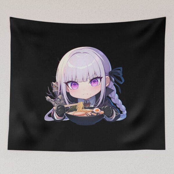 Item preview, Kyoko Kirigiri Danganronpa Anime Kawaii Chibi Ramen Cute Noodles designed and sold by Raslbazola.