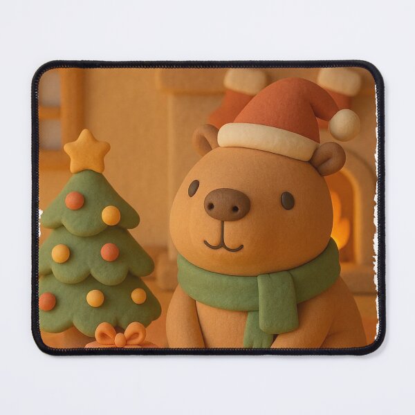Item preview, clay capybara celebrate christmas designed and sold by Hanyguanstore.