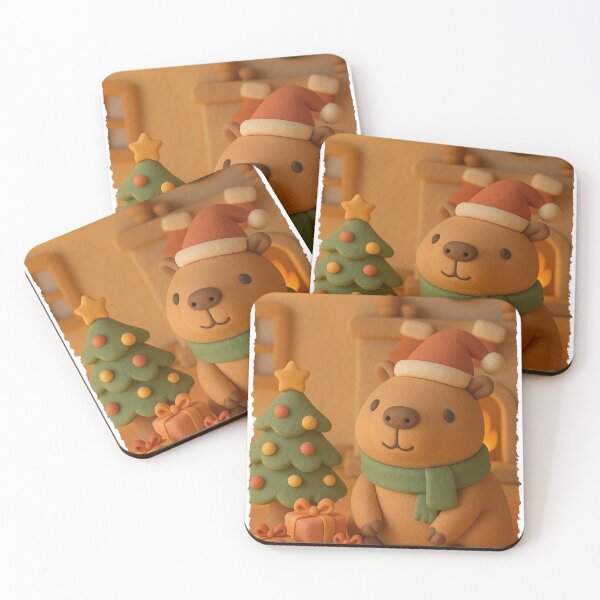 Item preview, clay capybara celebrate christmas designed and sold by Hanyguanstore.