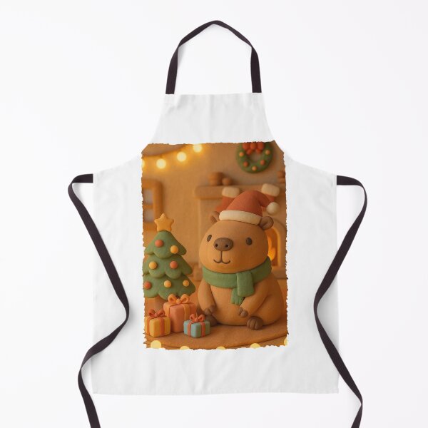 Item preview, clay capybara celebrate christmas designed and sold by Hanyguanstore.