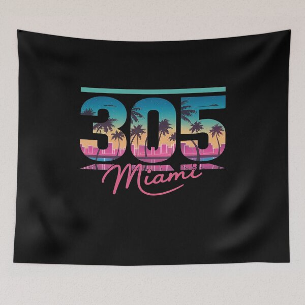 Item preview, Miami 305 Area Code Florida Palm Trees designed and sold by RansomFlatley.