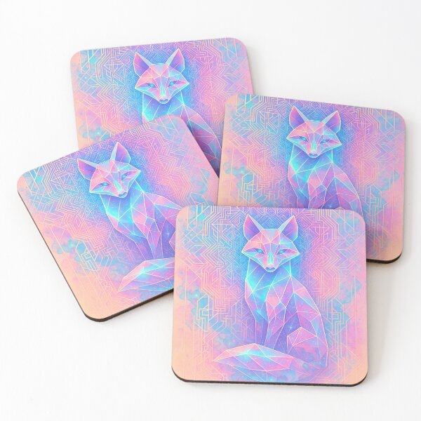 Item preview, Neon Crystal Fox: Guardian of Astral Geometry designed and sold by JonelleTshirts.