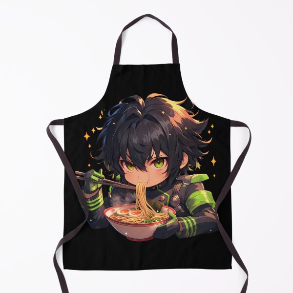 Item preview, End Hyakuya Yuuichirou Owari No Seraph Anime Kawaii Chibi Ramen Green designed and sold by Raslbazola.