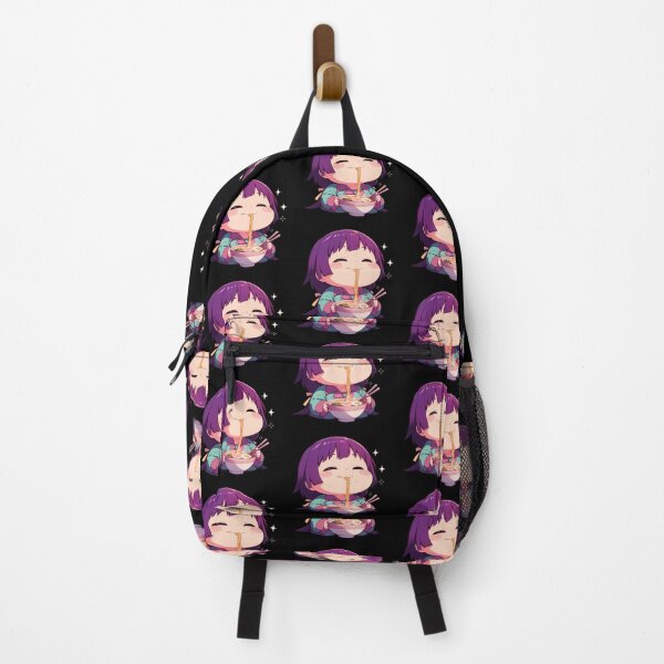 Item preview, Hitagi Senjougahara Bakemonogatari Anime Kawaii Chibi Ramen Purple designed and sold by Raslbazola.